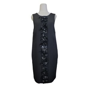 MSGM   Floral embossed fabric with garden Embellished mini dress